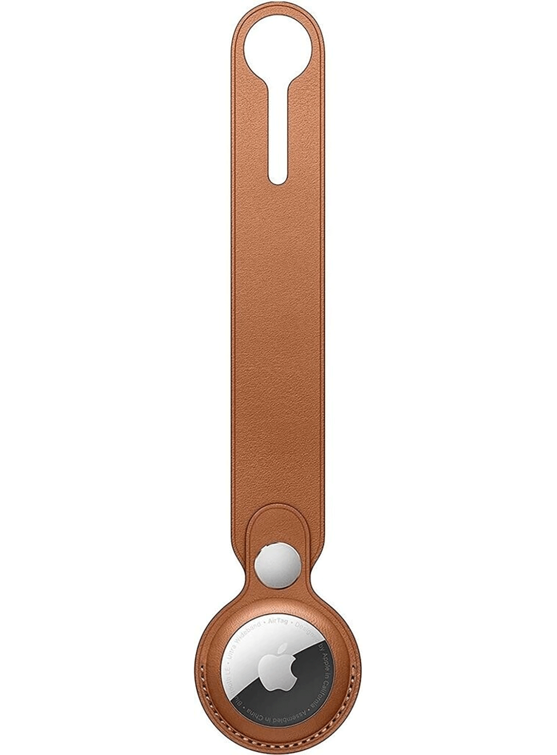 Apple AirTag Leather Loop Saddle Brown