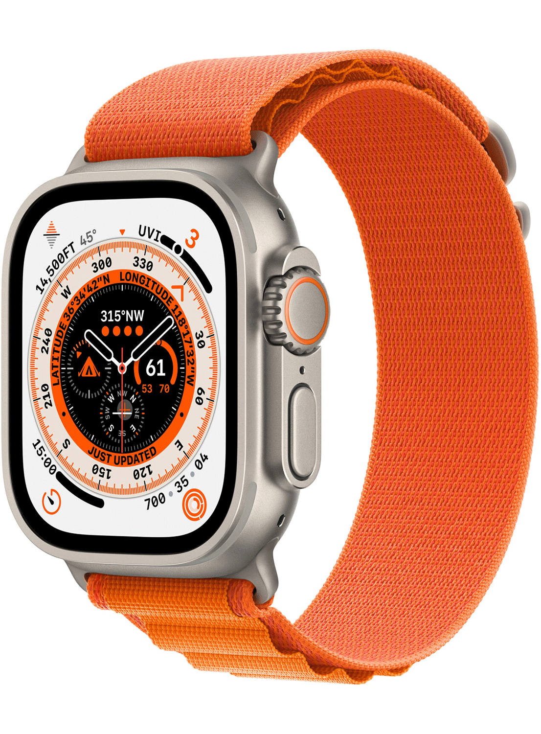 Apple Watch Ultra 49mm Titanium Case mit Nylon Armband