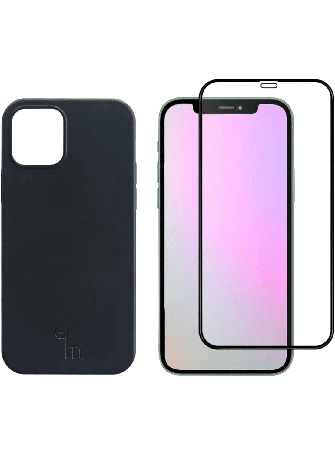 Caseym iPhone 12 / 12 Pro Biologisch Abbaubare Handyhülle und Displayschutz-Bundle - CarbonPhone