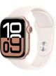Apple Watch Series 10 GPS 42mm Aluminium Case mit Silicon Armband – Starke Gebrauchsspuren – Rose Gold · Silicon Light Blush