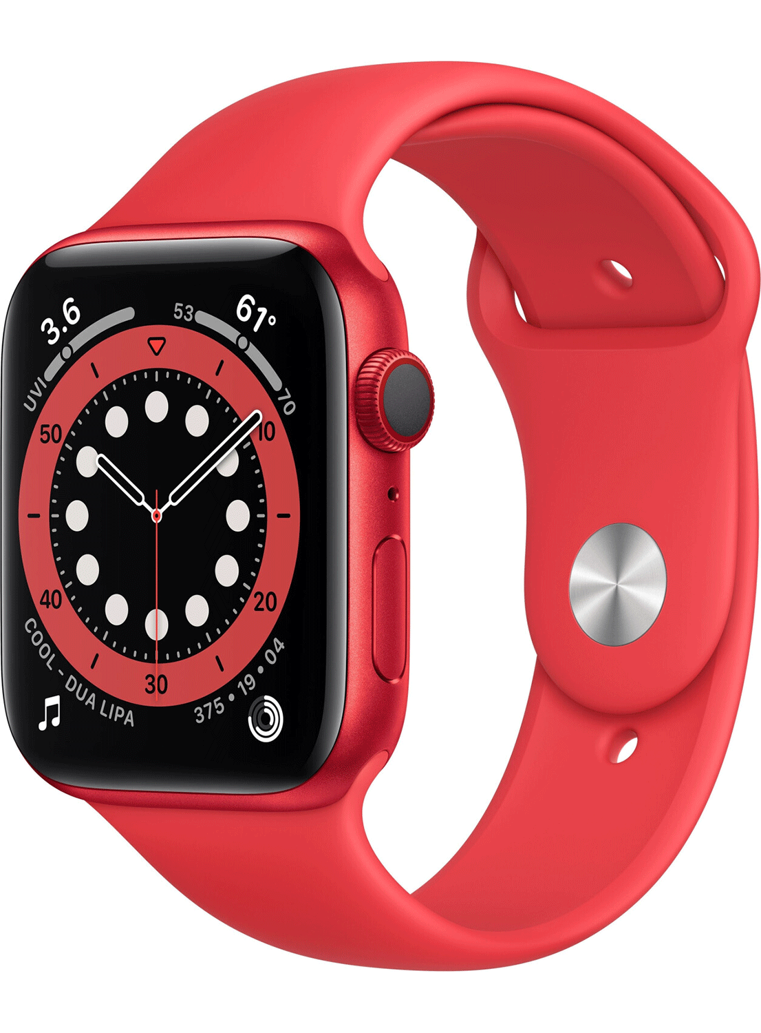 Apple Watch 6 GPS 44mm Aluminium Case mit Silicon Armband