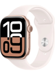 Apple Watch Series 10 GPS 46mm Aluminium Case mit Silicon Armband – Starke Gebrauchsspuren – Rose Gold · Silicon Light Blush