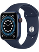 Apple Watch 6 GPS 44mm Aluminium Case mit Silicon Armband – Blue · Silicon Blue