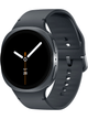 Samsung Galaxy Watch 8 44mm LTE SM-L335 mit Silicon Armband – Graphite · Silicon Black