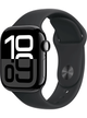 Apple Watch Series 10 GPS 42mm Aluminium Case mit Silicon Armband – Starke Gebrauchsspuren – Jet Black · Silicon Black
