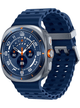 Samsung Galaxy Watch Ultra 2025 47mm LTE SM-L705 mit Silicon Armband – Titanium Blue · Silicon Blue