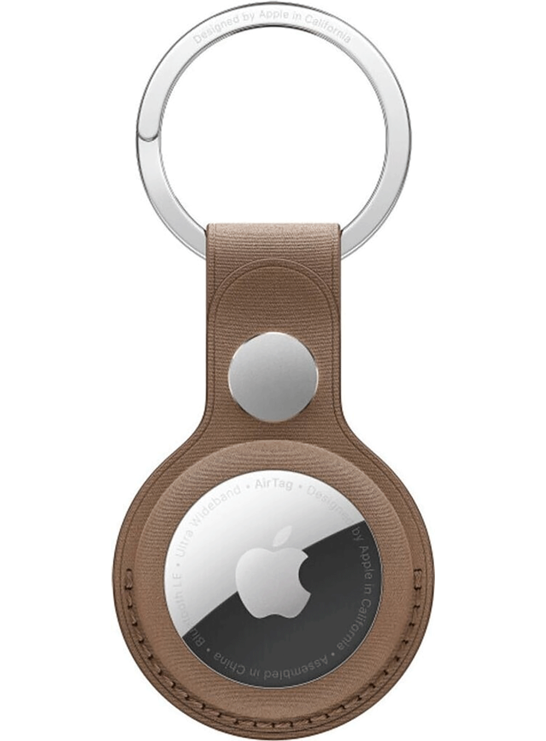 Apple AirTag FineWoven Key Ring Taupe