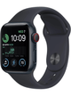 Apple Watch SE 2022 (GPS) Aluminium Case 40mm mit Silicon Armband – Starke Gebrauchsspuren – Midnight · Silicon Black