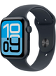 Apple Watch SE 3 (2025) GPS Aluminium Case 44mm mit Silicon Armband – Midnight · Silicon Black