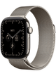 Apple Watch Series 12 5G 42mm Titan Case – Natural Titanium · Natural Milanese Loop