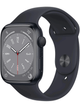 Apple Watch Series 8 GPS 45mm Aluminium Case mit Silicon Armband – Starke Gebrauchsspuren – Midnight · Silicon Black