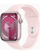 Apple Watch Series 9 GPS 45mm Aluminium Case mit Silicon Armband – Starke Gebrauchsspuren – Pink · Silicon Pink