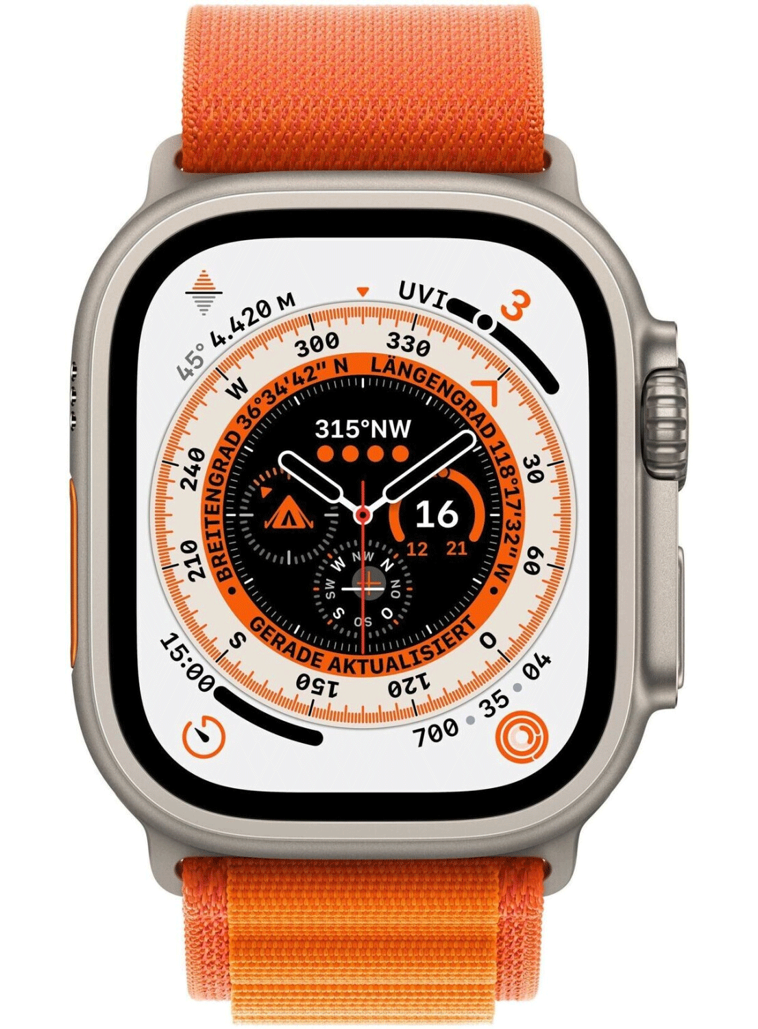 Apple Watch Ultra 49mm Titanium Case with Silicon Strap 