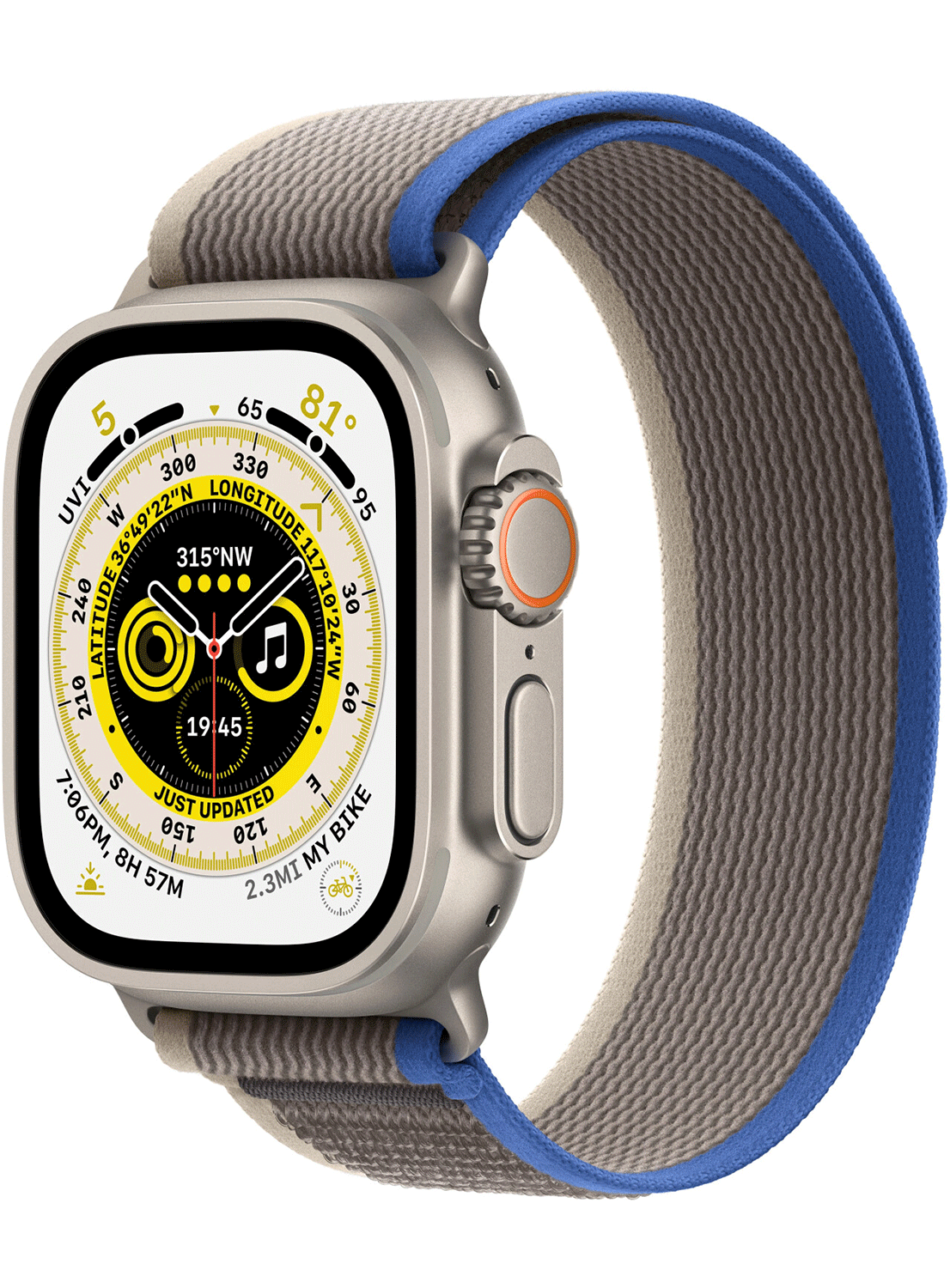 Apple Watch Ultra 49mm Titanium Case with Silicon Strap 