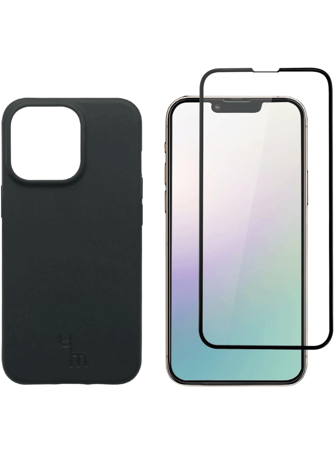 Caseym iPhone 13 Pro Biologisch Abbaubare Handyhülle und Displayschutz-Bundle - CarbonPhone