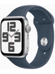 Apple Watch SE 2022 (GPS+Cellular) Aluminium Case 44mm – Silver · Sport Storm Blue