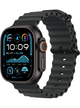 Apple Watch Ultra 2 49mm Titanium Black mit Silicon Armband – Fluorelastomer · Ocean Band Black