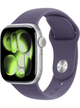 Apple Watch Series 11 5G 42mm Aluminium Case mit Silicon Armband – Silver · Silicon Purple