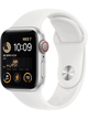 Apple Watch SE 2022 (GPS) Aluminium Case 40mm mit Silicon Armband – Starke Gebrauchsspuren – Silver · Silicon White