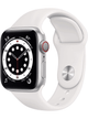 Apple Watch 6 LTE 40mm Aluminium Case mit Silicon Armband – Silver · Silicon White