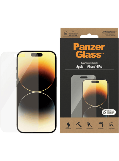Protecteur d'écran antibactérien PanzerGlass iPhone 14 Pro