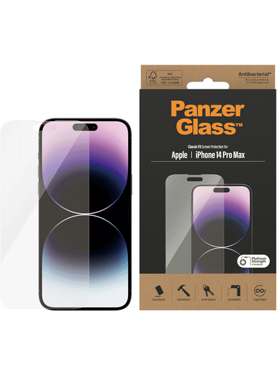 Protecteur d'écran antibactérien PanzerGlass iPhone 14 Pro Max